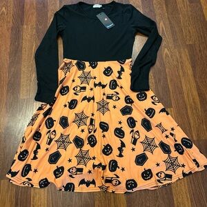 Naggoo Halloween Pumpkin Stretchy Dress Size Small NWT